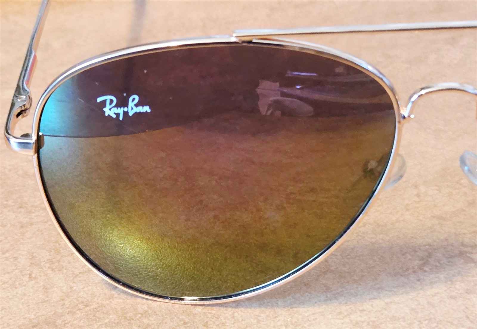 Authentic Ray-Ban Aviator ORB3386 Brown Sunglasses 003/8G with Box & Case MINT