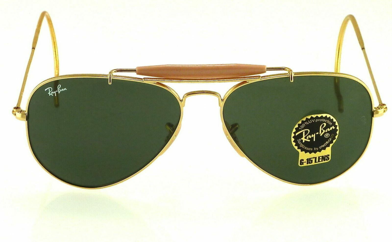 New Ray-Ban OUTDOORSMAN Sunglasses RB 3030 W3402 58-14 Gold Frame Cable Temples