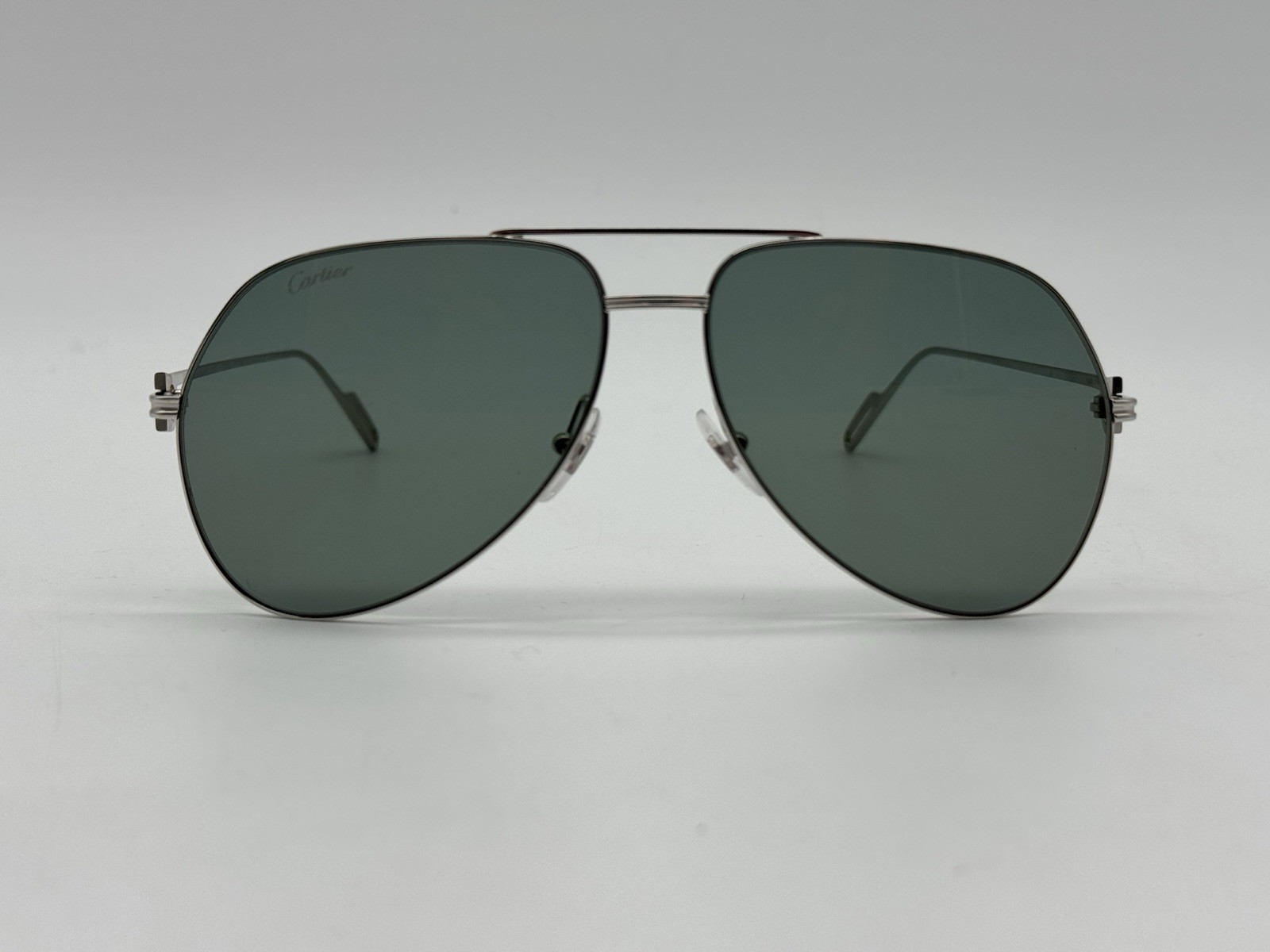 PREMIERE C DE CARTIER PILOT SHAPE SLVR SUNGLASSES CT0110S NEW 100% GENUINE $1425