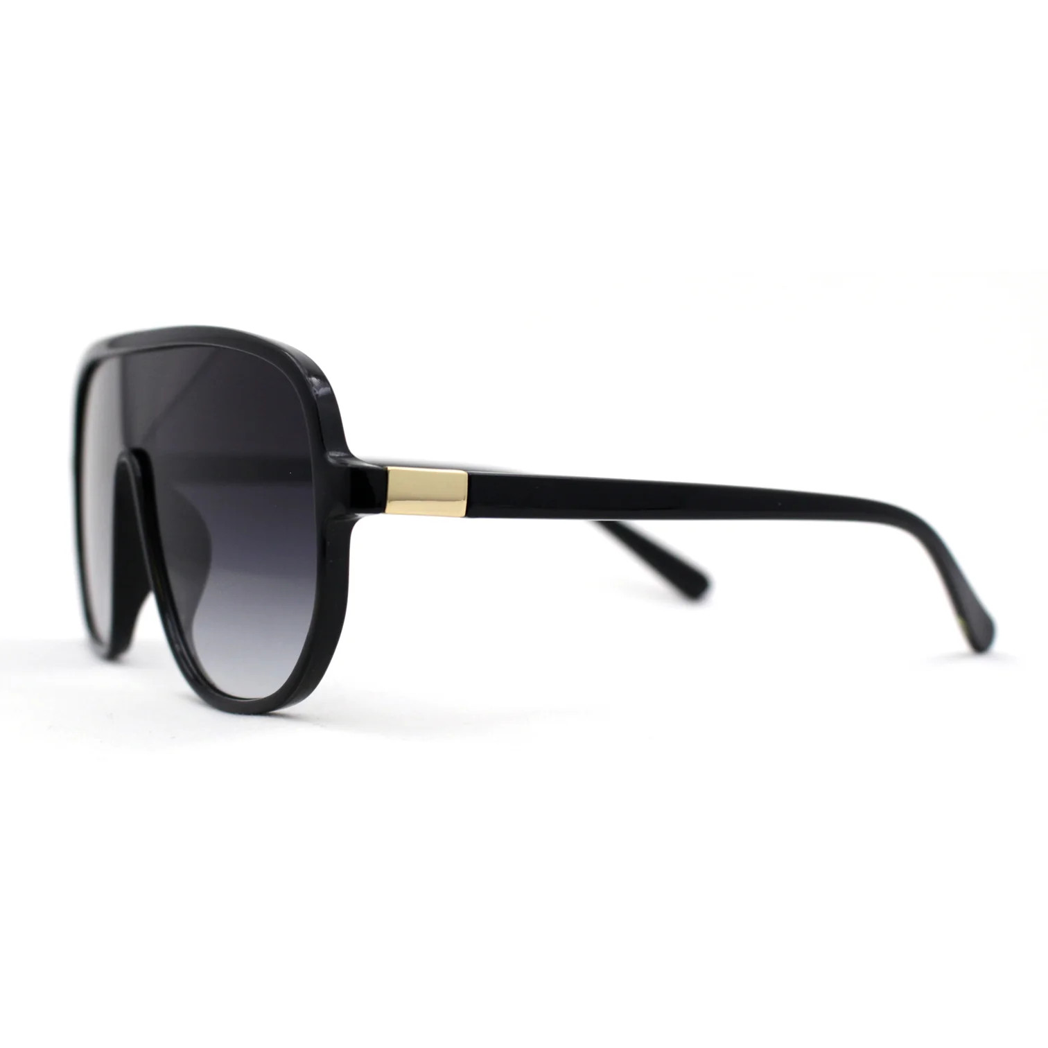 Men Guy Dude Square Sunglasses Shades 100% UV Protection Fashion Flat Black Lens