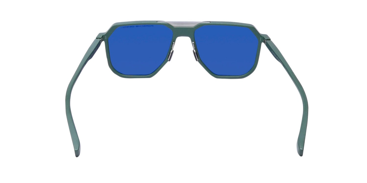 NEW PORSCHE DESIGN P8980 SUNGLASSES 58-18-150 B GREEN FULL-RIM ITALY GEOMETRIC