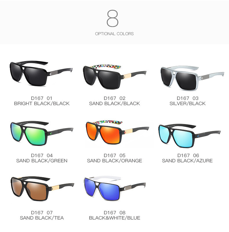DUBERY Mens Polarized Sunglasses Outdoor Sports Driving Fishing Shades Glasses