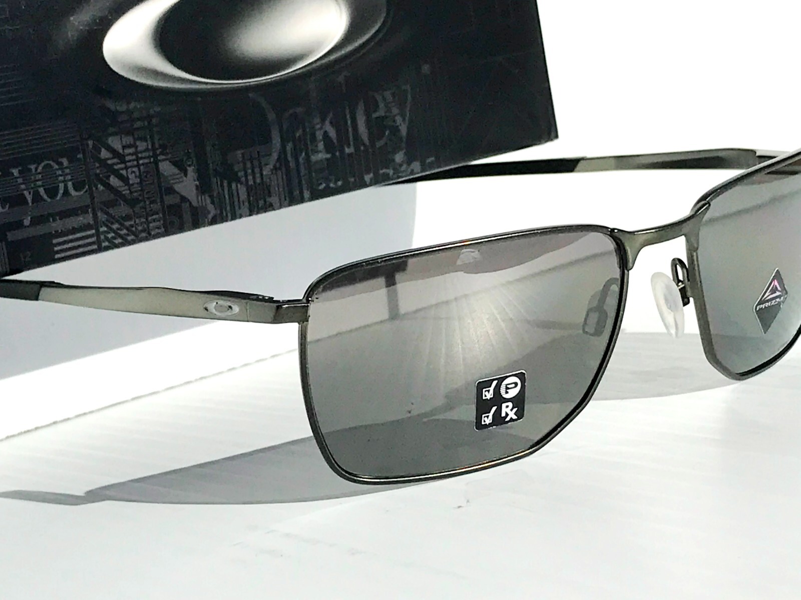 NEW* Oakley EJECTOR Carbon Metal w POLARIZED PRIZM Black Sunglass 4142-03