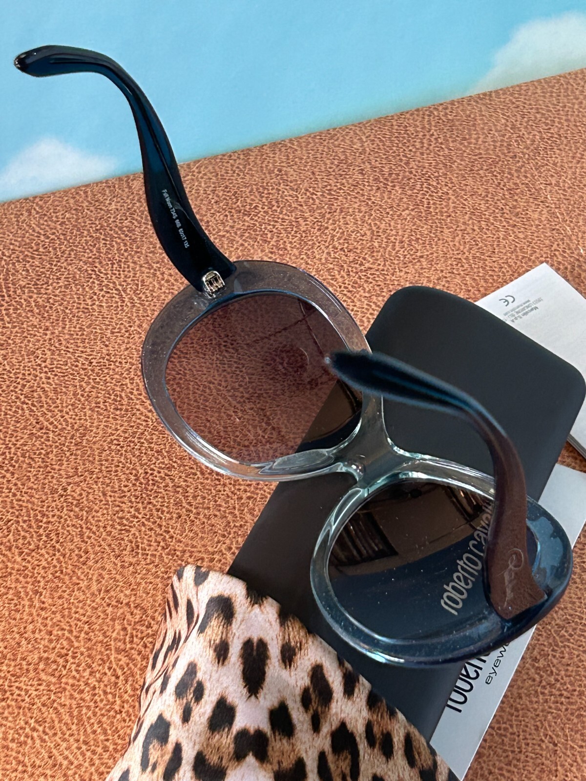 NEW Roberto Cavalli RC734S 86B Full Moon Blue Gradient Sunglasses 60-17-135mm