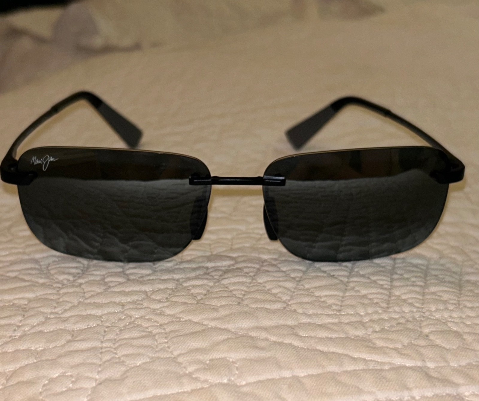 NWT Maui Jim Men’s Lanakila Matte Black W/Gray Polarized Sunglasses MJ624-02