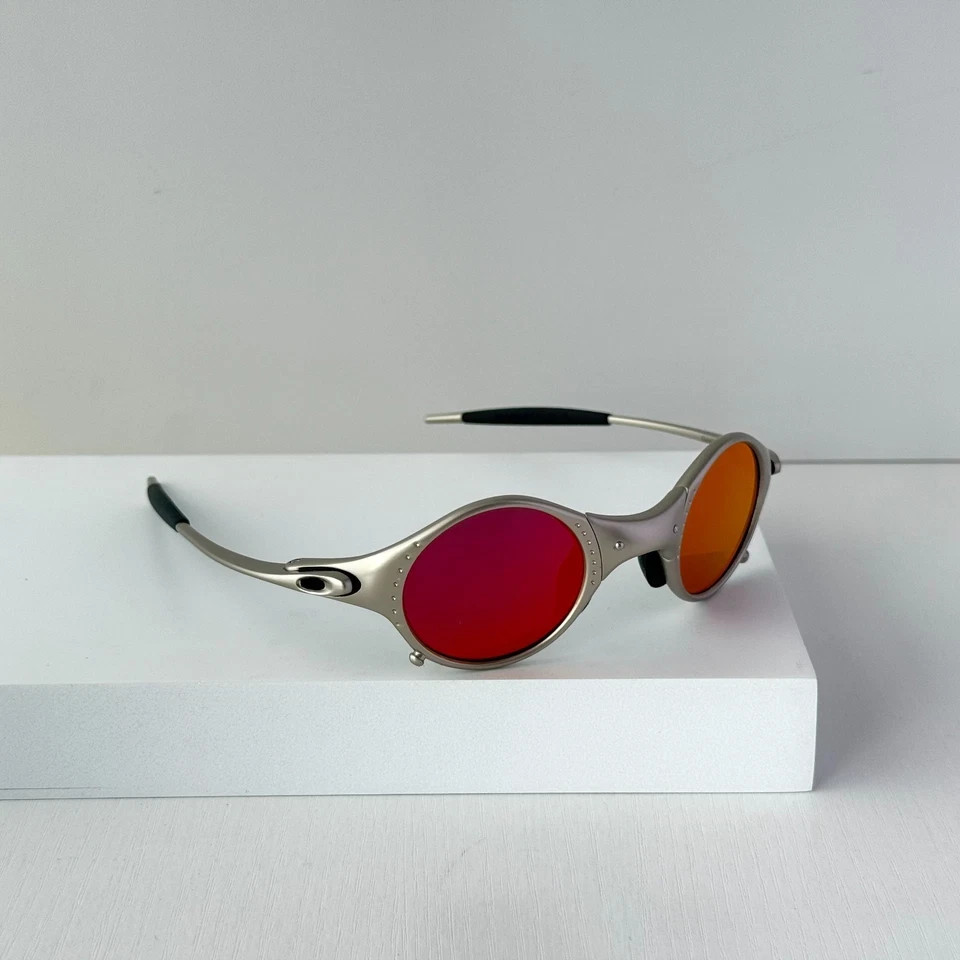 Oakley Mars X-Metal Sunglasses Silver Frame Purple Gradient Lens NEW