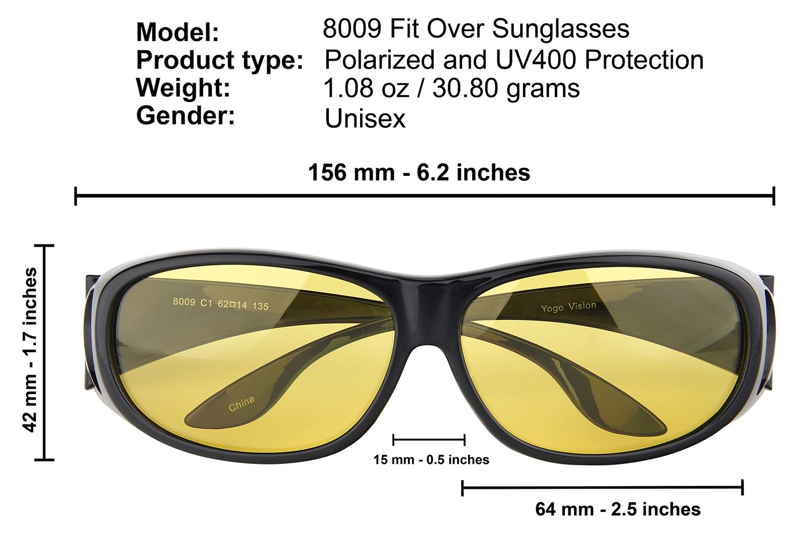 Night Driving Glasses Anti Glare Polarized Night Vision Yellow Tint Night