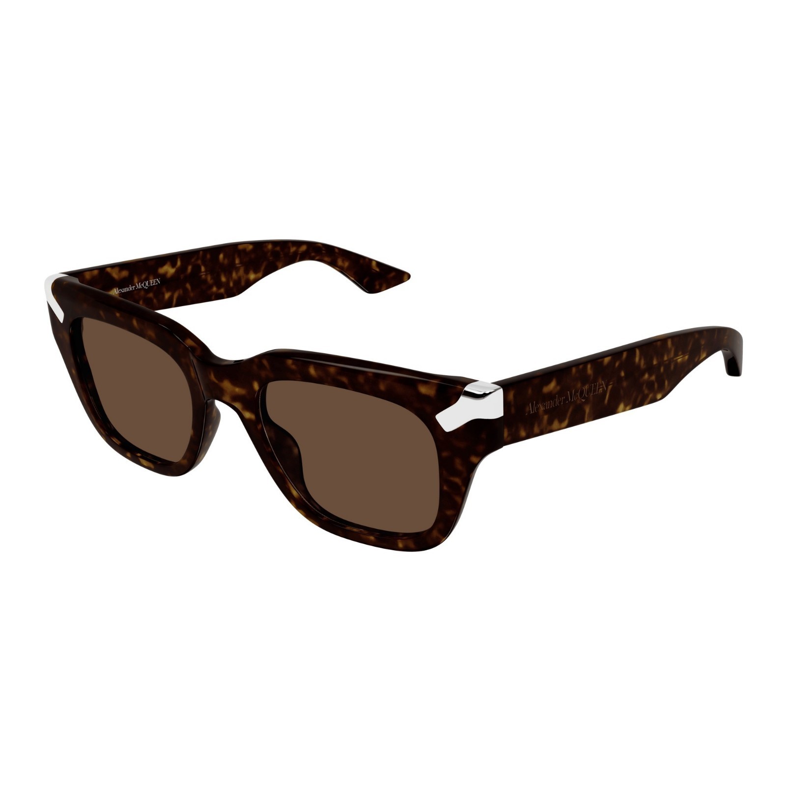 (NO CUSTOMS TAX) ALEXANDER MCQUEEN Punk Rivet tortoise shell pattern sunglasses