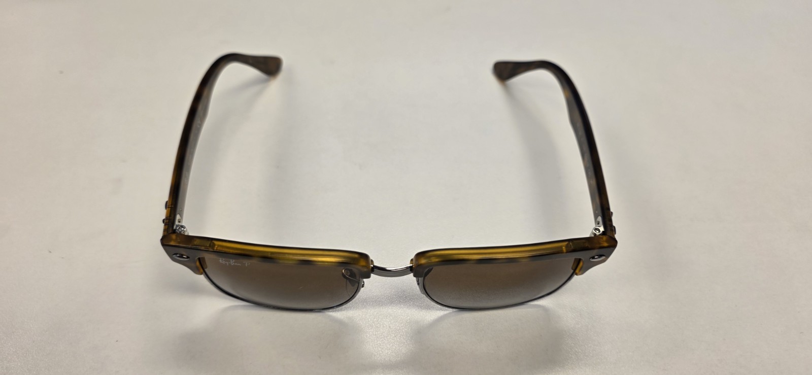 Ray-Ban RB4190 Clubmaster Square Polarized Sunglasses Tortoise Brown 52mm