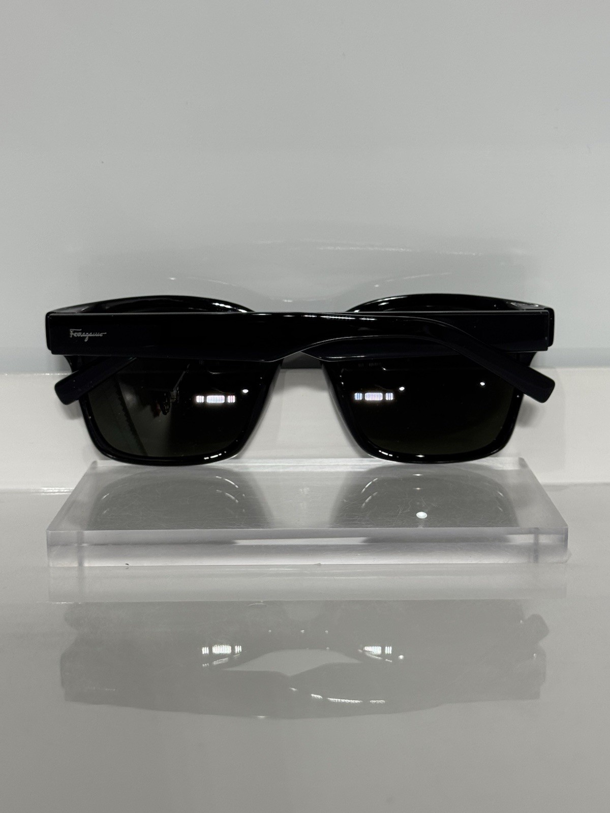 Salvatore Ferragamo SF959S 001 Black Square Men’s Acetate Sunglasses
