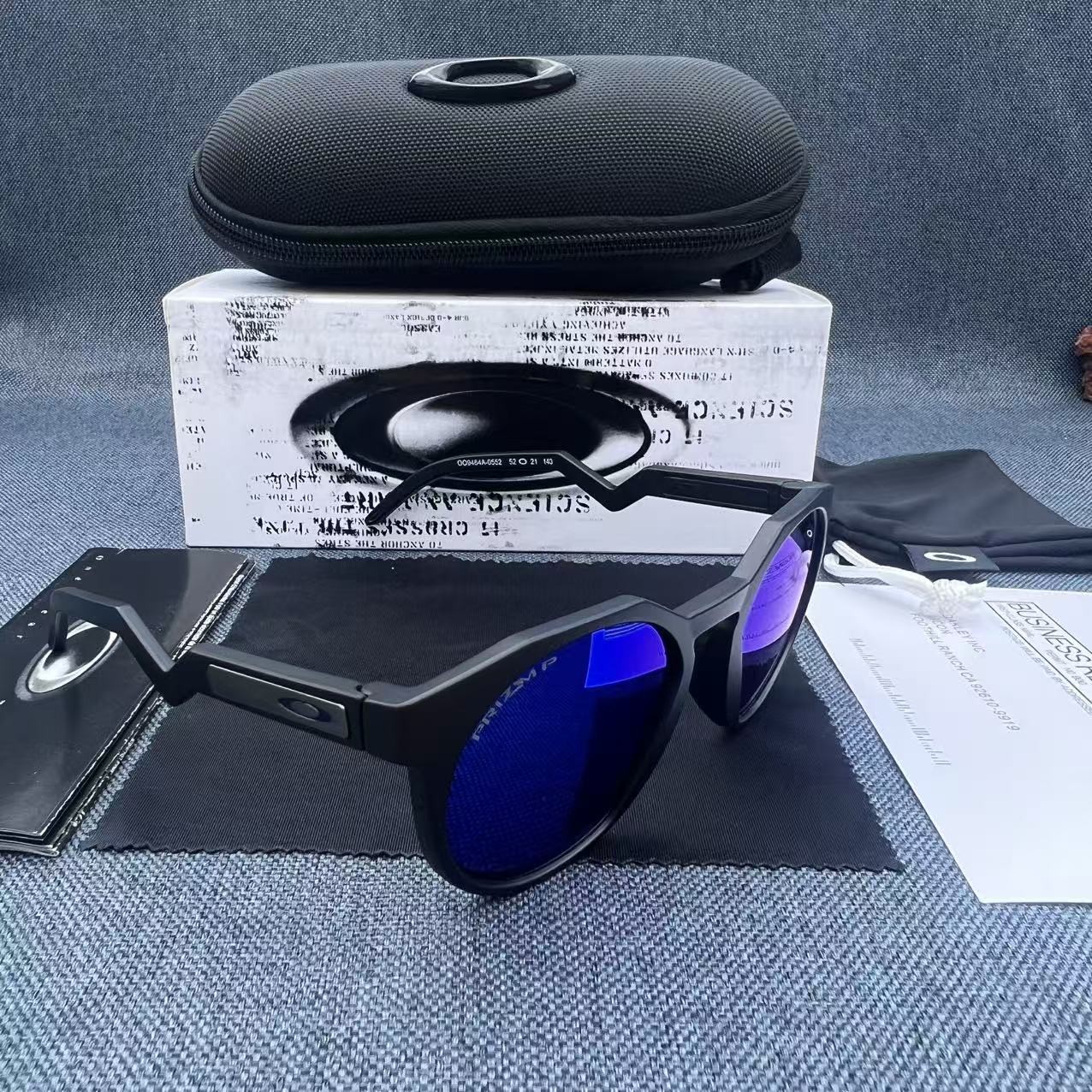 Oakley OO 9464 Hstn Matte Black Prizm Blue Unisex Womens Mens Sunglasses