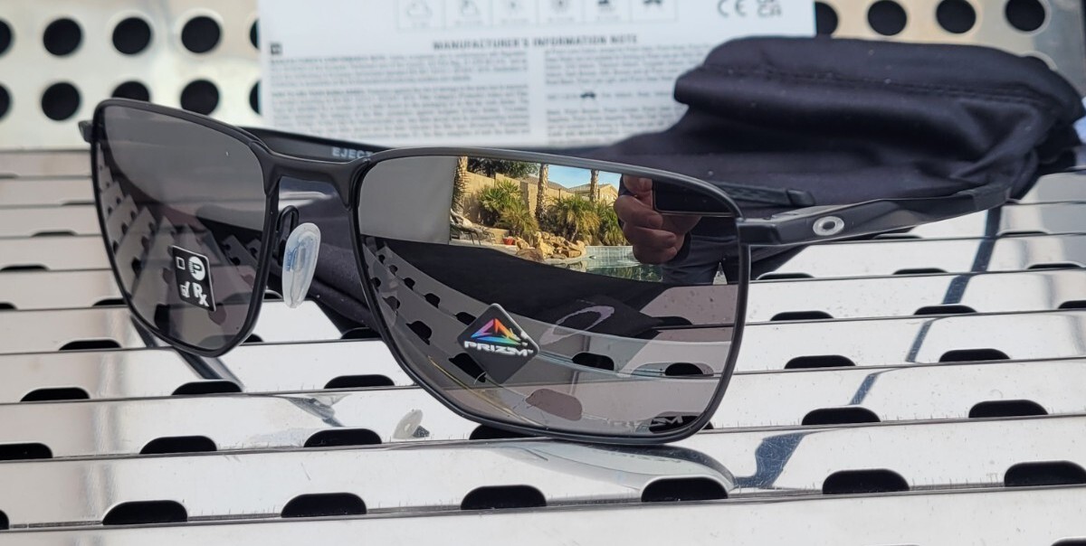 New Oakley EJECTOR Sunglasses 4142-0158 Satin Black w/ Prizm Black Lenses