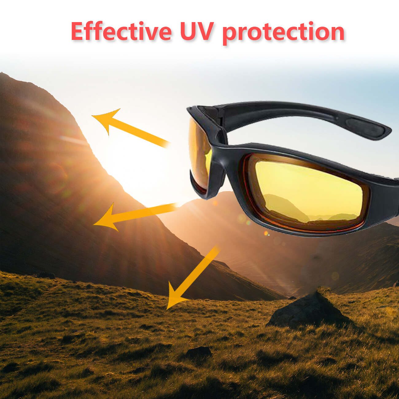 3x Motorcycle Riding Glasses Wind Resistant Bike Goggles UV Protection NEW HOT