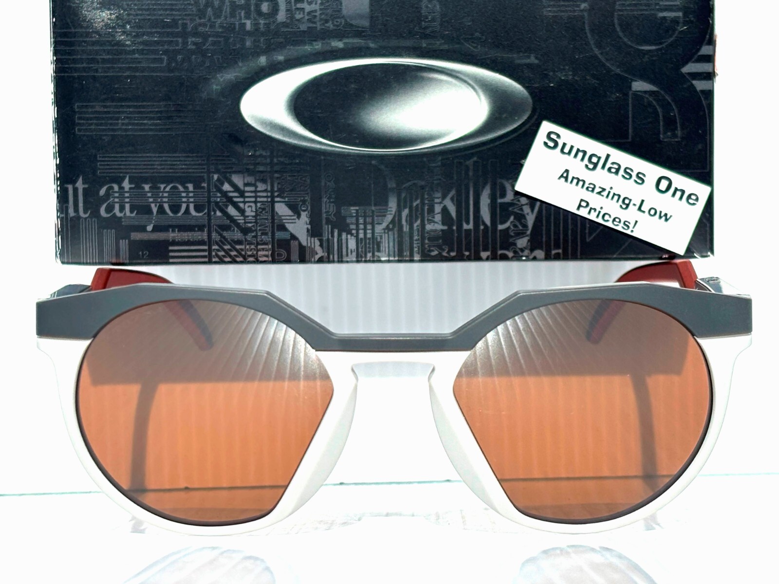 NEW Oakley HSTN Matte Carbon PRIZM Tungsten Brown Lens Sunglass 9242-06