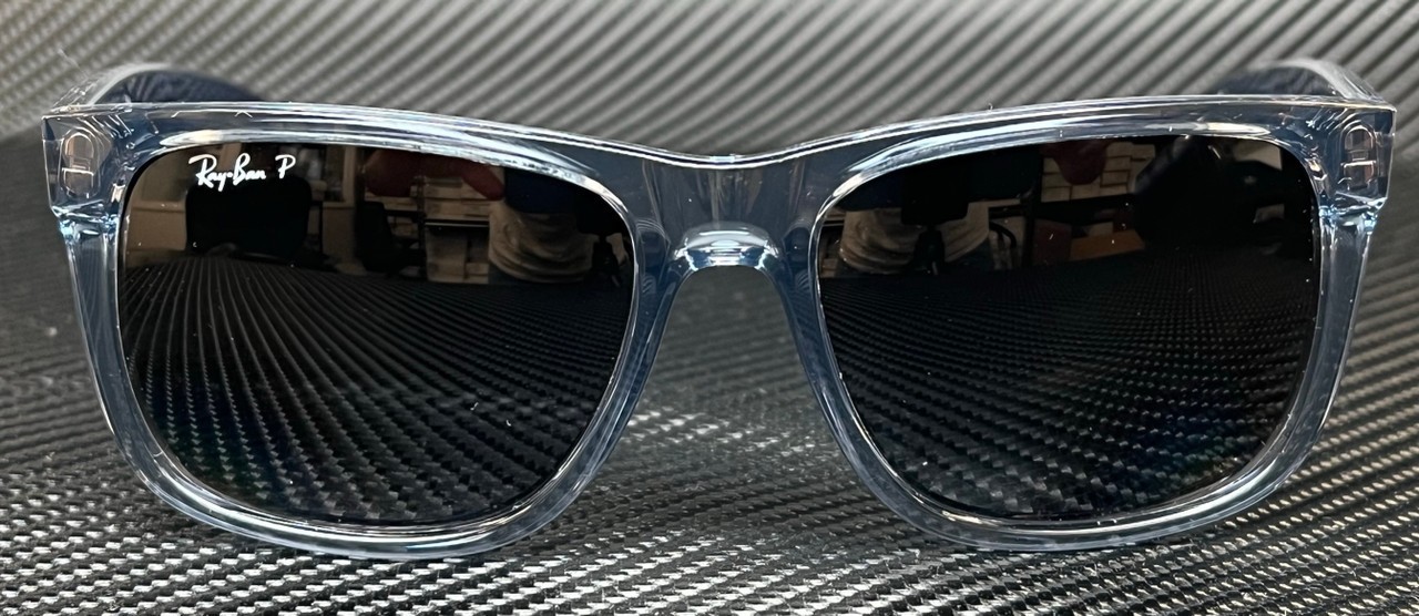 RAY BAN RB4165 6596T3 Transparent Blue Polarized Men’s 51 mm Sunglasses