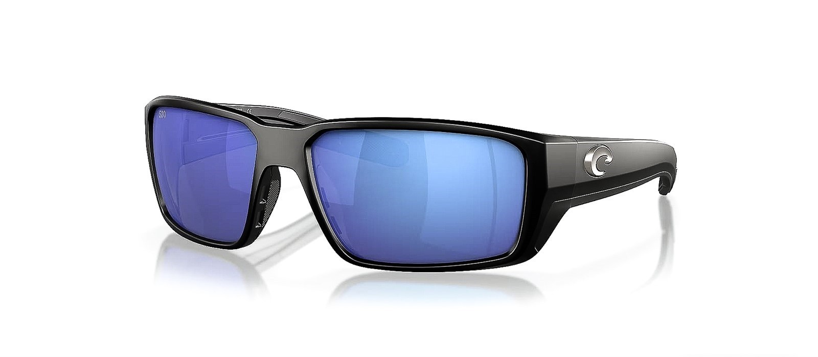 Costa Del Mar Fantail PRO Sunglasses Matte Black Blue Polarized Glass with Case