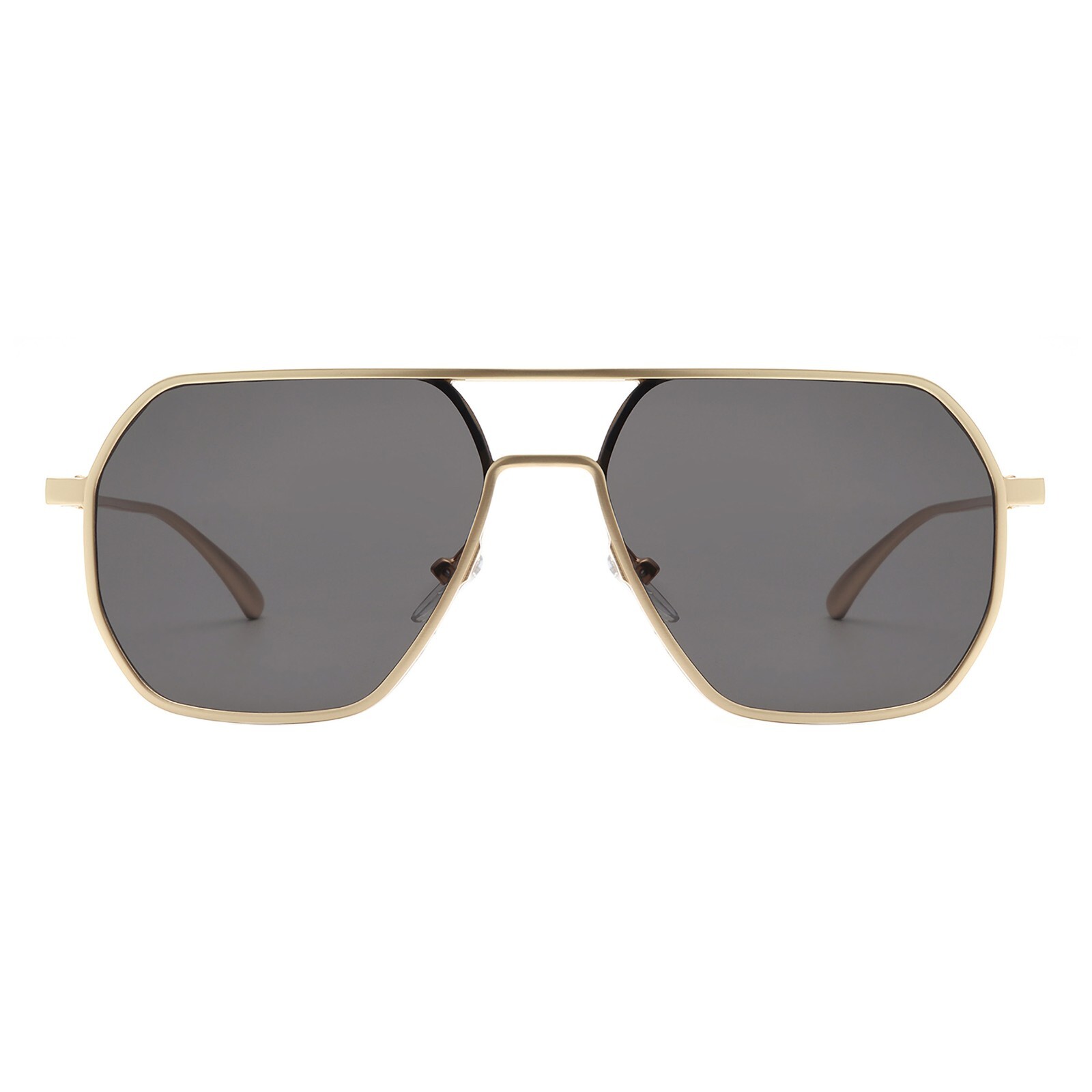 Unisex Fashion Sunglasses Modern Geometric Square Metal Frame UV400