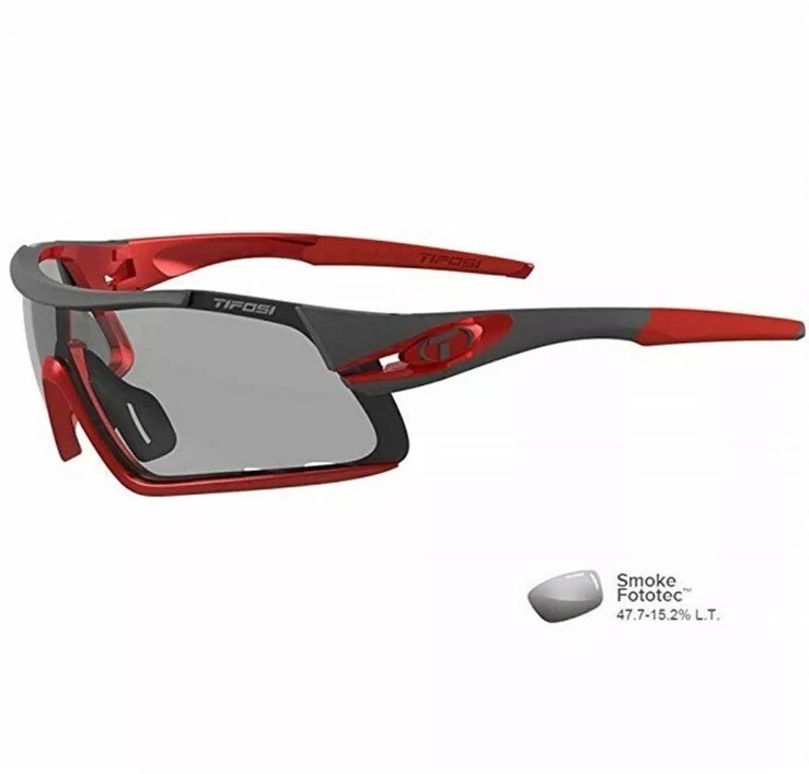 NWT, Tifosi Optics, Davos Sunglasses, Red Frame, with case
