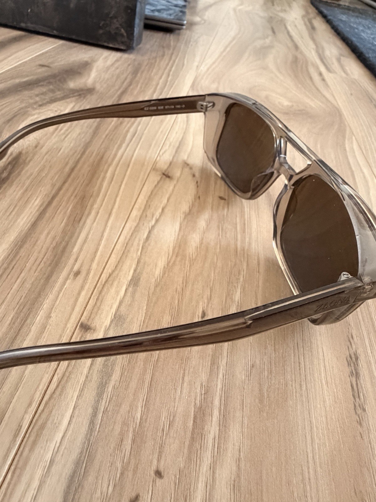 Zegna EZ 0209 50E Men’s Square Brown Plastic Sunglasses Brown Lens 140mm