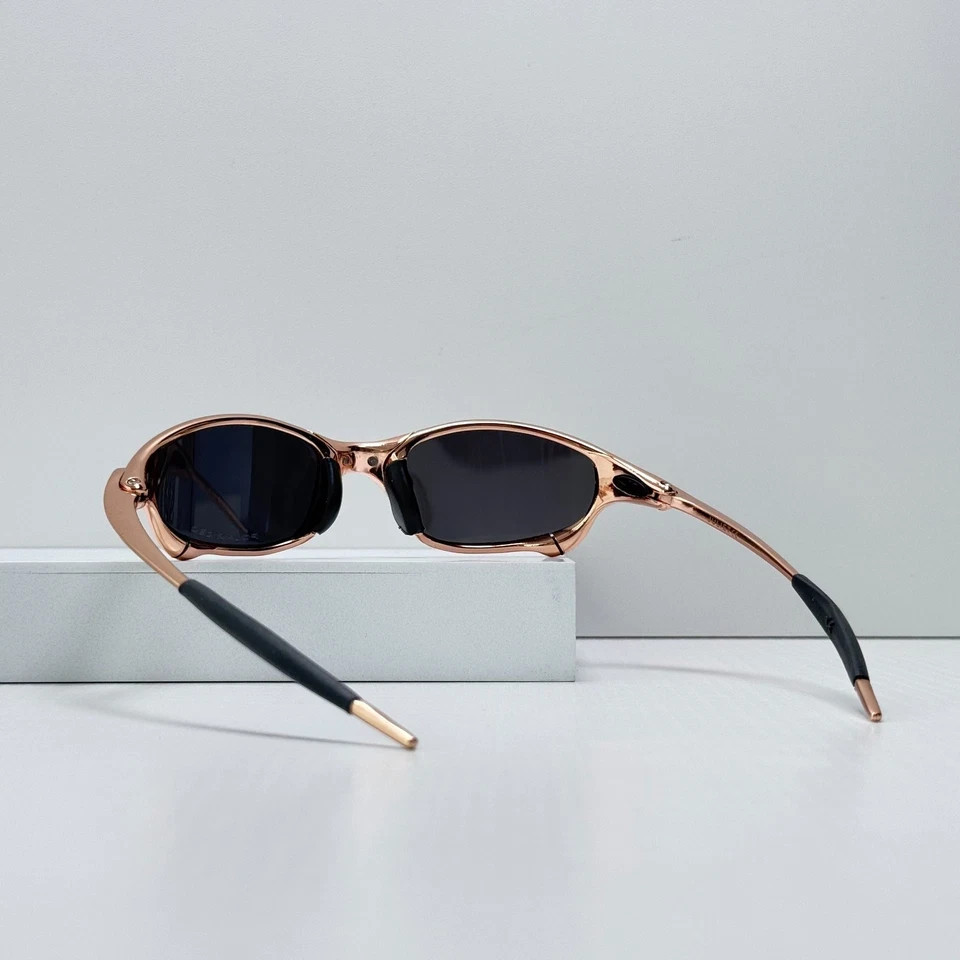 Oakley Juliet 1.0 X-Metal Rose Gold Black Lens Black Arms Sunglasses New