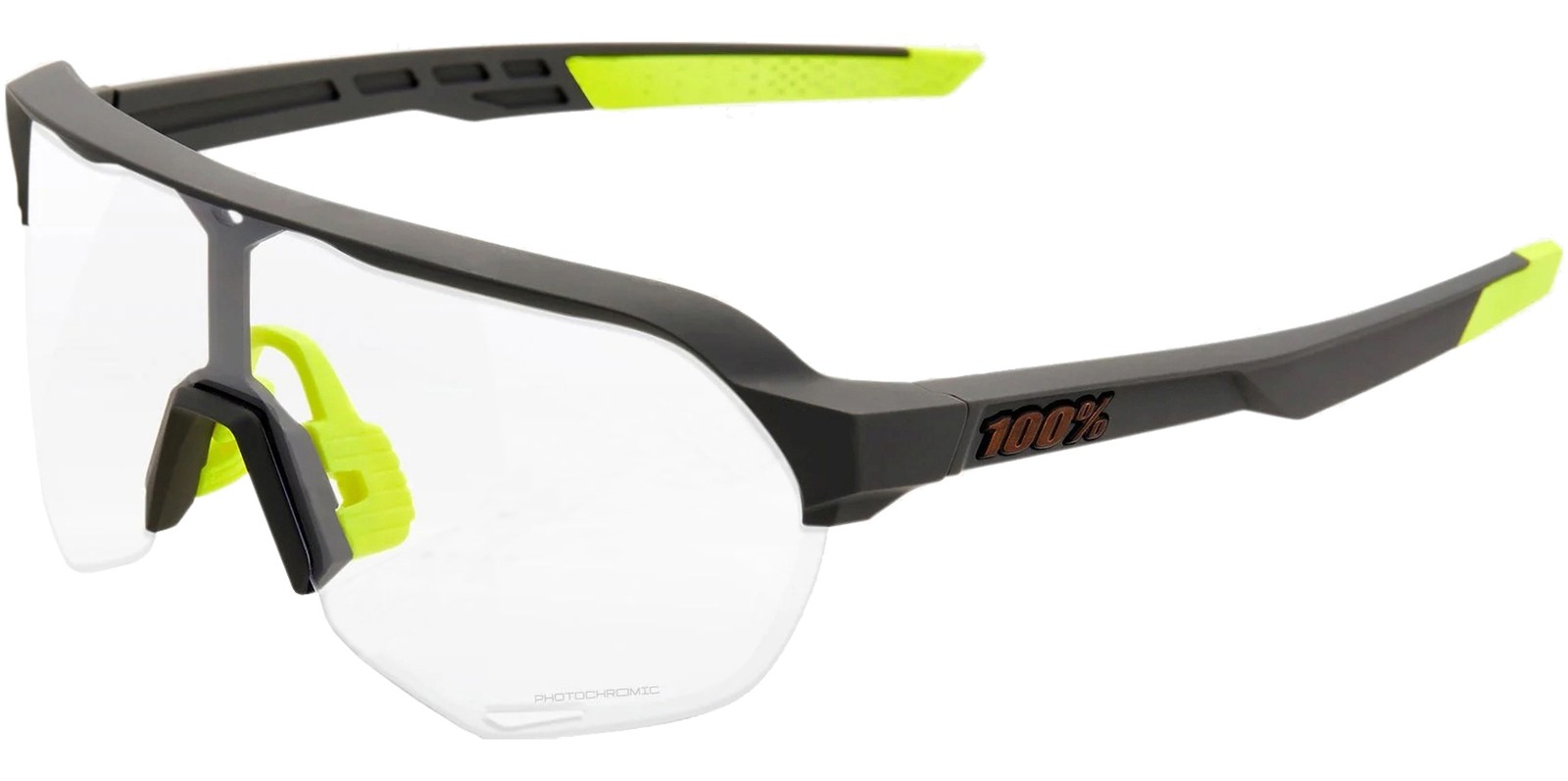 100% S2 Photochromic Soft Tact Cool Grey Shield Sunglasses – 60006 00009 – Korea