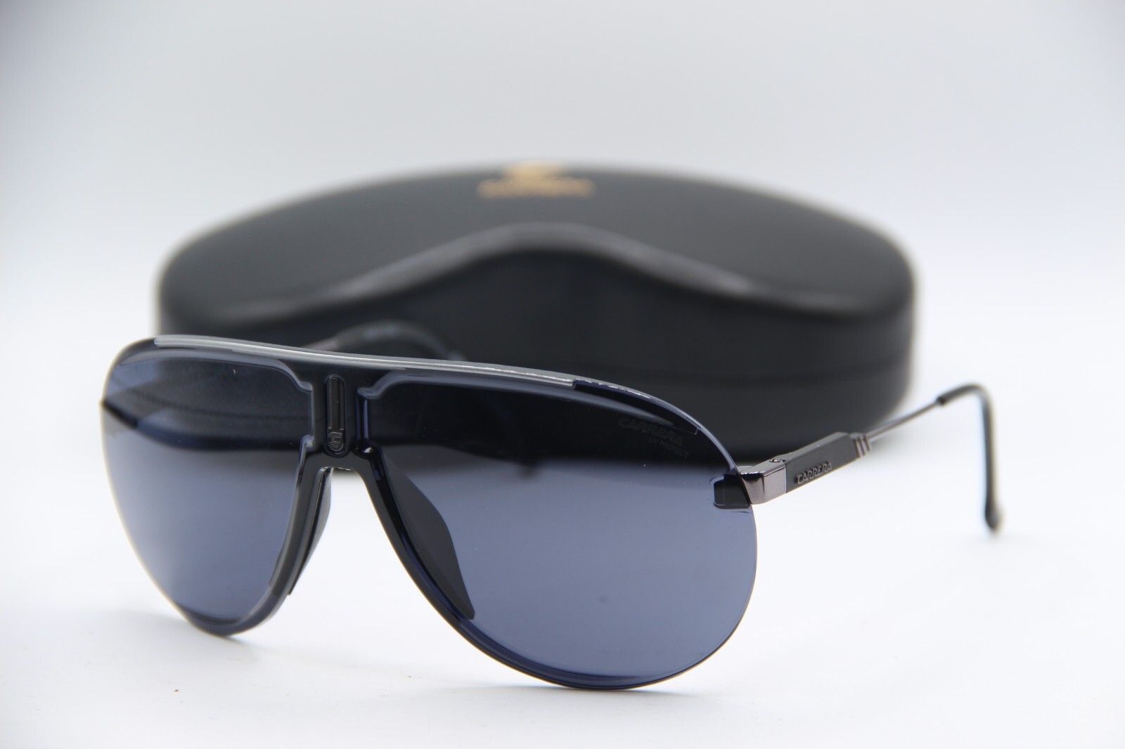 NEW CARRERA SUPERCHAMPION V812K BLACK CLEAR AUTHENTIC FRAMES SUNGLASSES 99-01