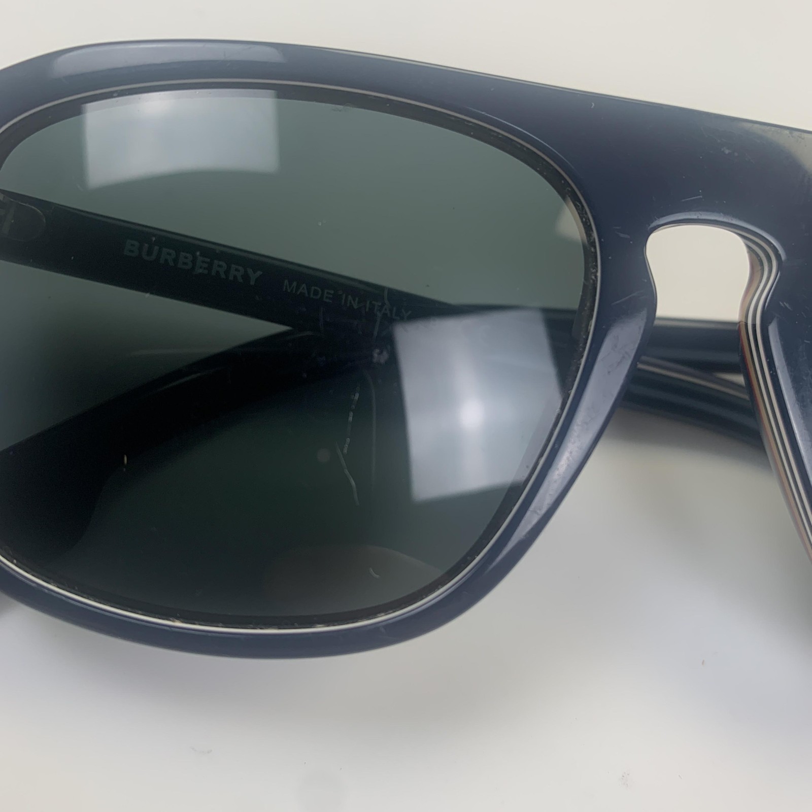 Burberry Sunglasses Mens 55mm Blue Square Gray Tinted Italy B 4286 3799/87