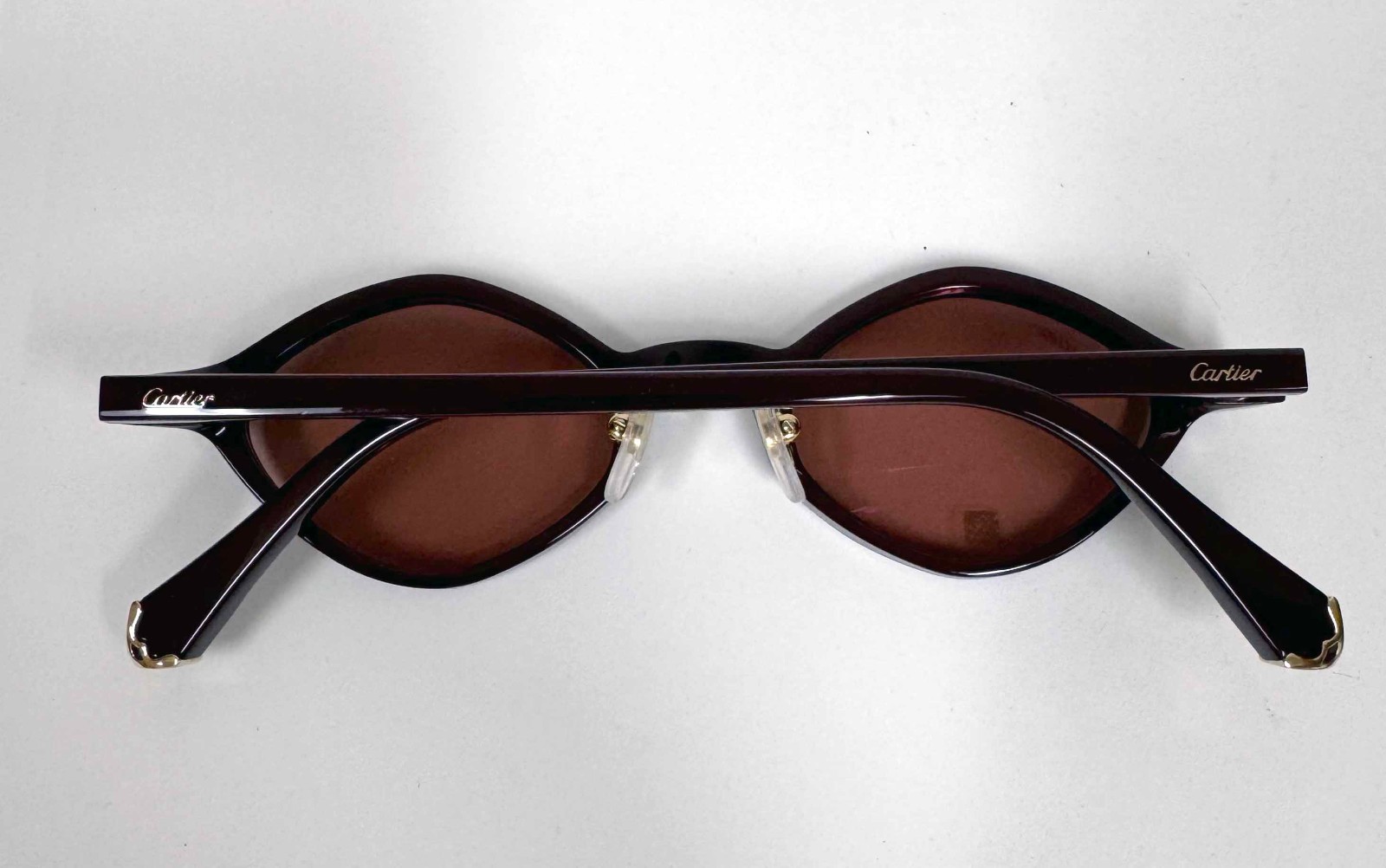 Cartier CT0540S Premiere de Cartier Geometric Sunglasses Burgundy-Gold/Pink lens