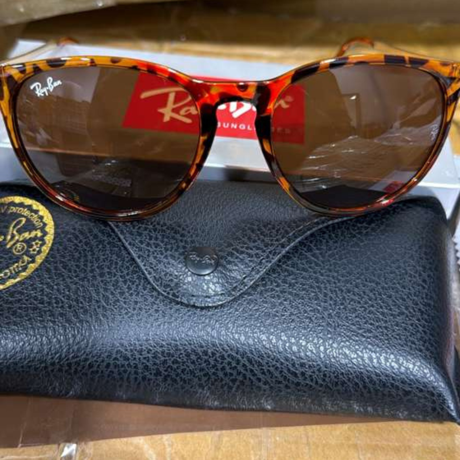 Ray-Ban Erika Tortoise Brown Polarized Women’s Sunglasses RB4171 710/T5 54