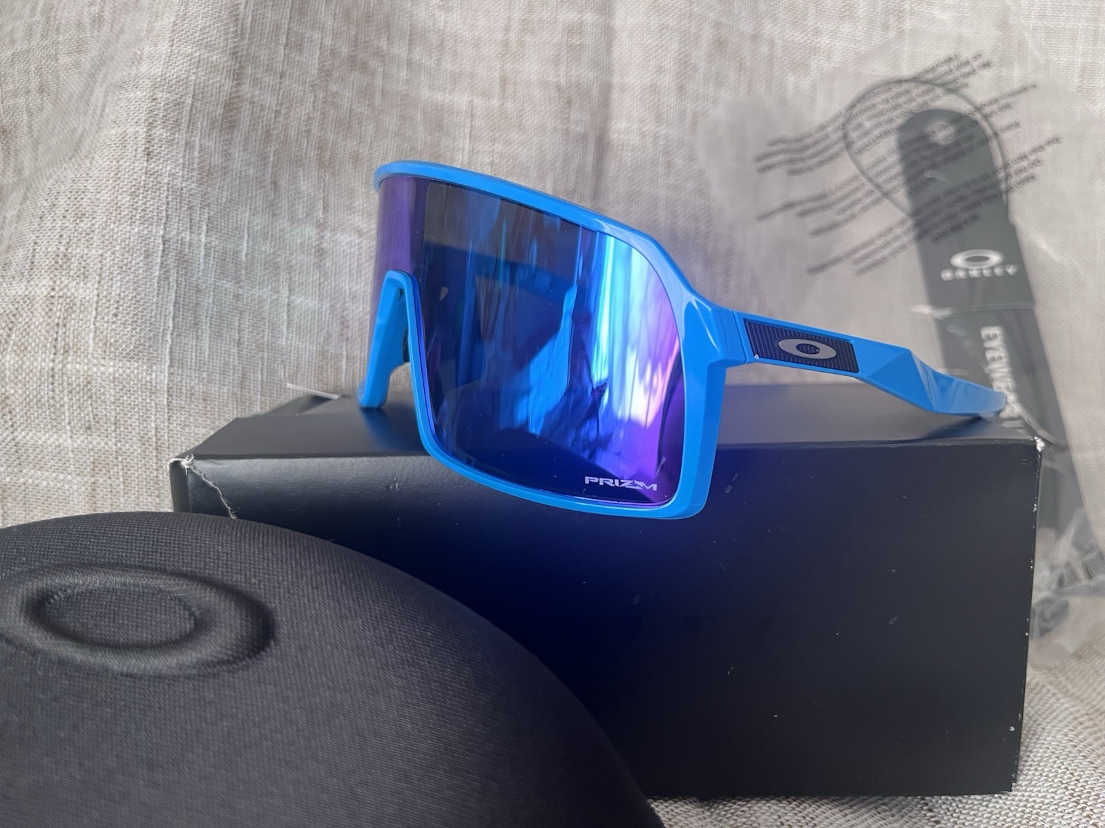 Oakley Sutro OO9406 Shield Sunglasses Blue Frame Mirrored Blue Lenses