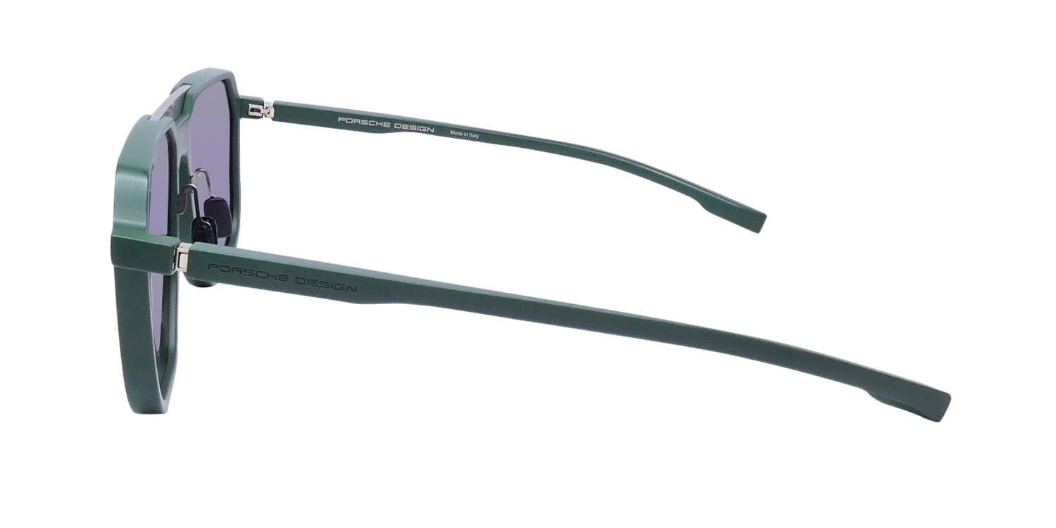 NEW PORSCHE DESIGN P8980 SUNGLASSES 58-18-150 B GREEN FULL-RIM ITALY GEOMETRIC