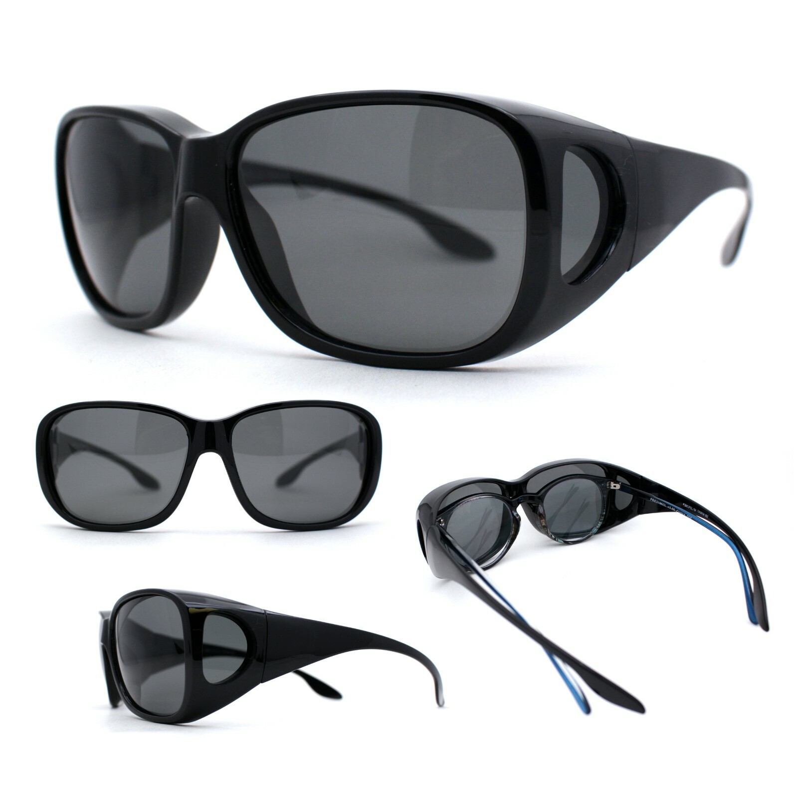 Polarized Extra Oversized All Black Fit Over Driving Sunglasses