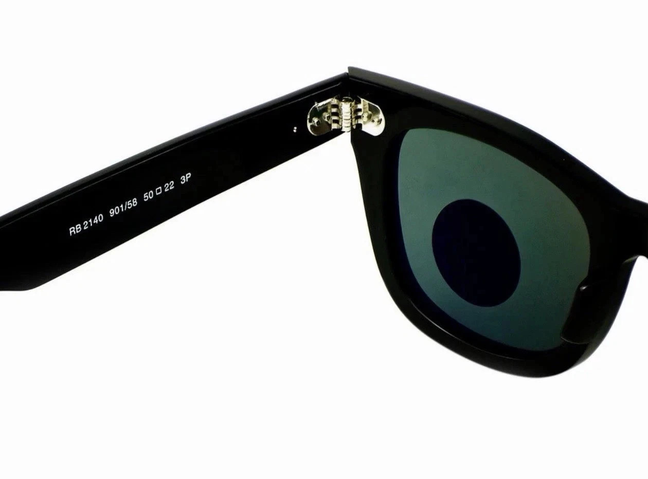 Ray-Ban Sunglasses RB2140 Original Wayfarer Black Frame Green Lenses 50mm Unisex
