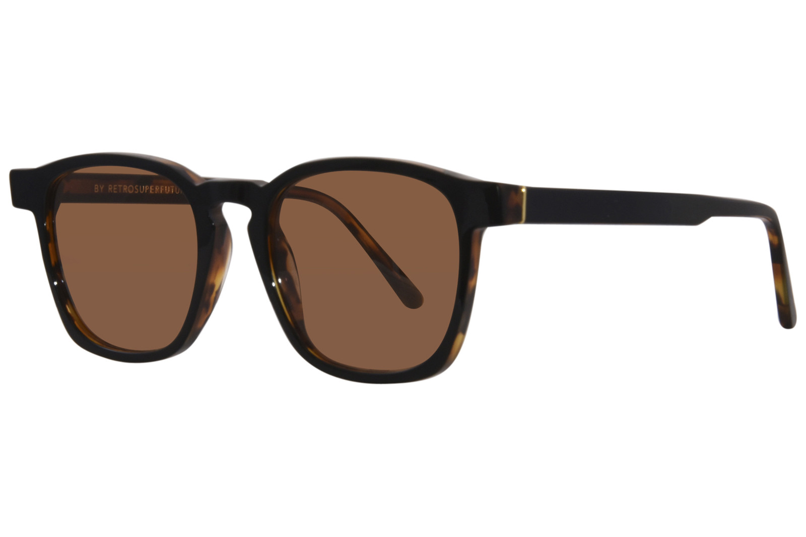 RetroSuperFuture Unico-VT1 SP18 Sunglasses Black/Brown Lenses Square Shape 50mm