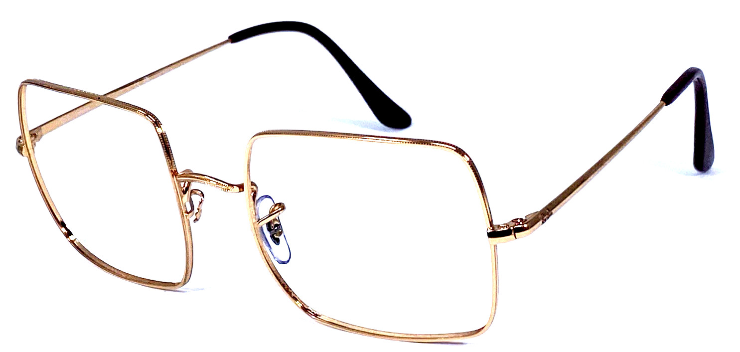 RAY-BAN SQUARE RB1971 9202/G9 Italy Gold/Red Sunglasses Frame 54-19-145