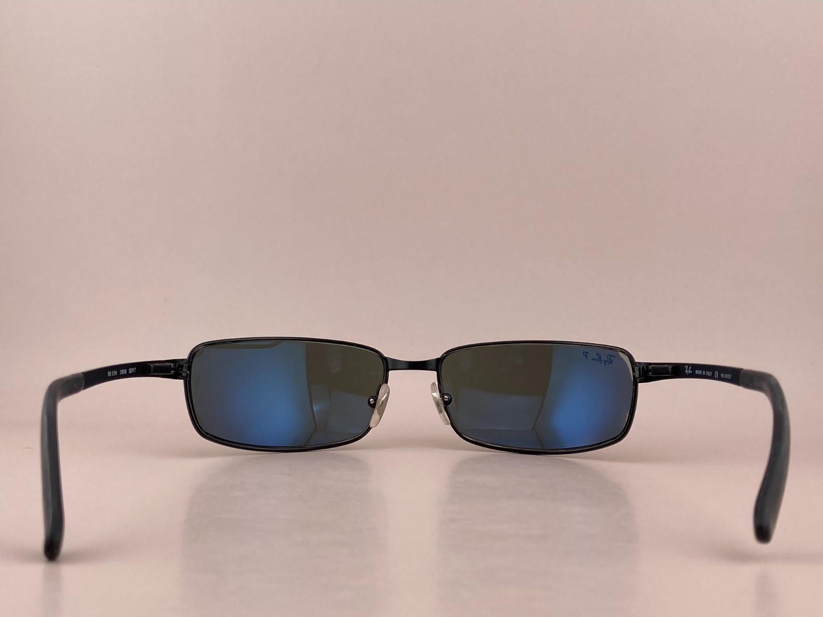 Ray Ban Sunglasses RB 3194 006/58 Black Metal Sports Wrap G15 Green Polarized