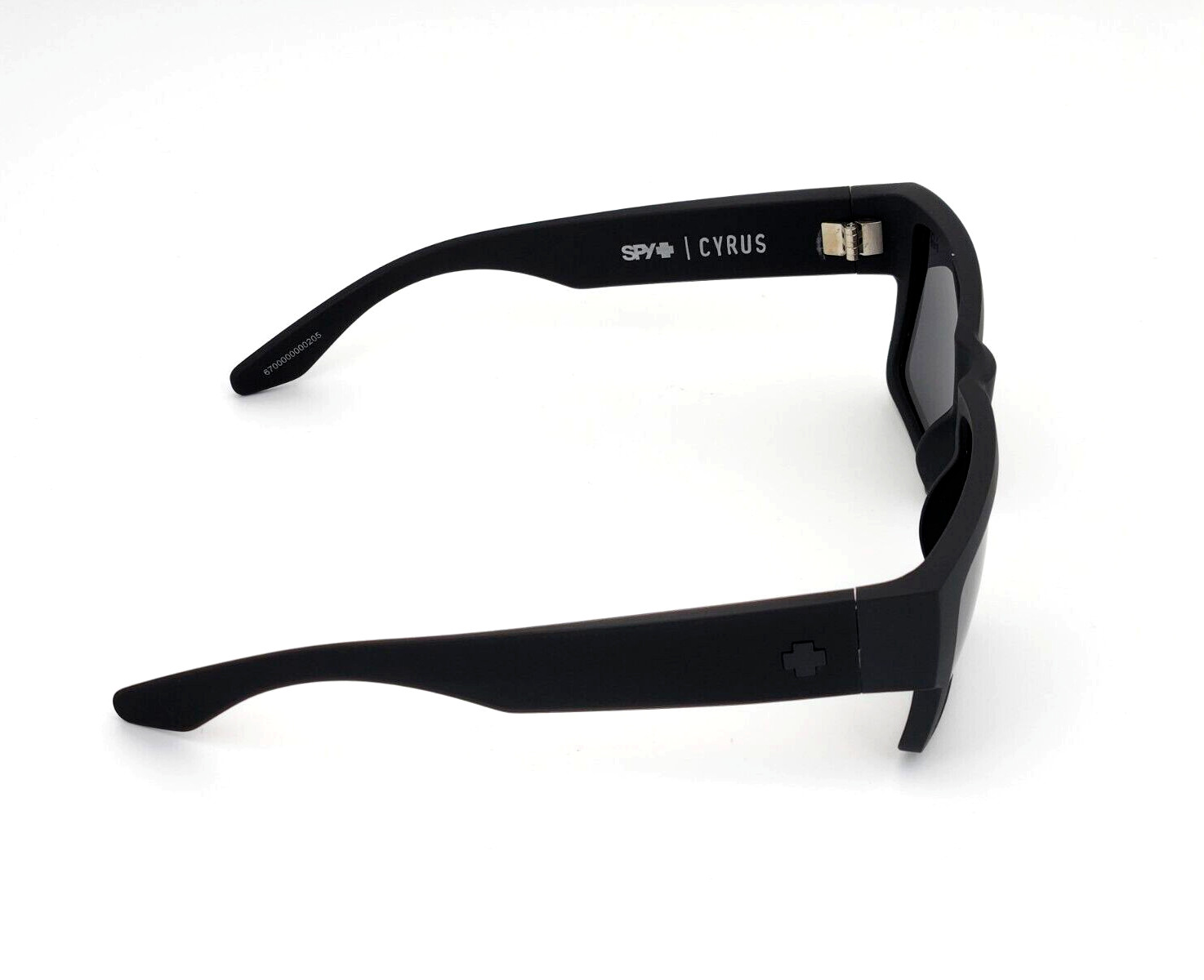 Polarized Spy+ Optic Cyrus Sunglasses Soft Matte Black Frame Smoke Lens