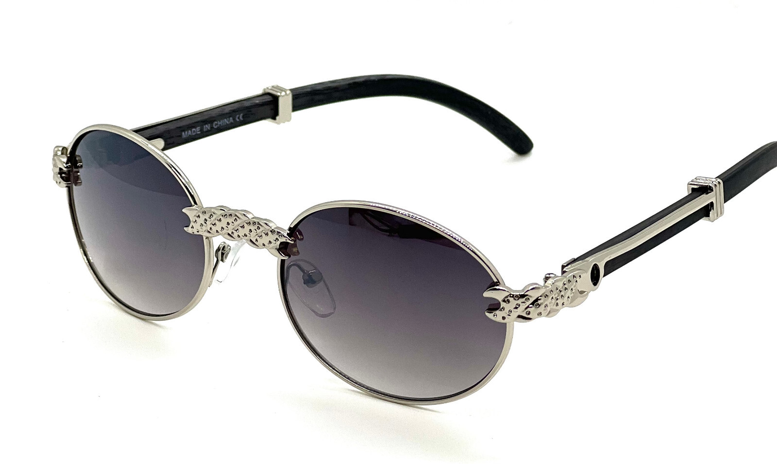 Modern Stylish Sexy Round Mens Womens Very Light Tint Frameless Sun Glasses