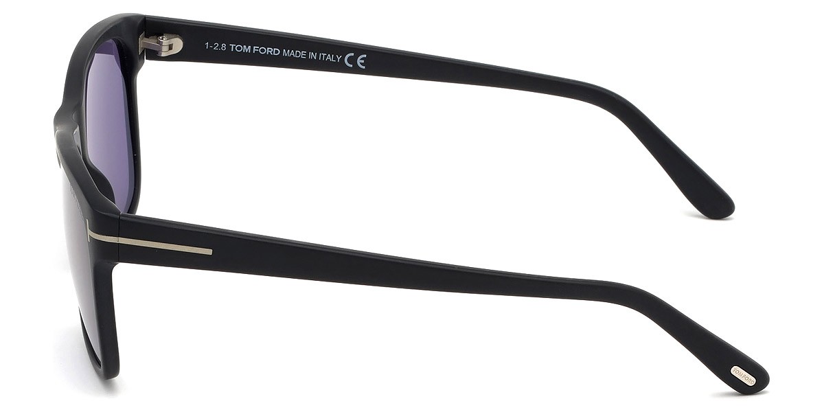New Tom Ford Men Geometric Sunglasses FT0698 02V matte black /Blue Lens 59mm