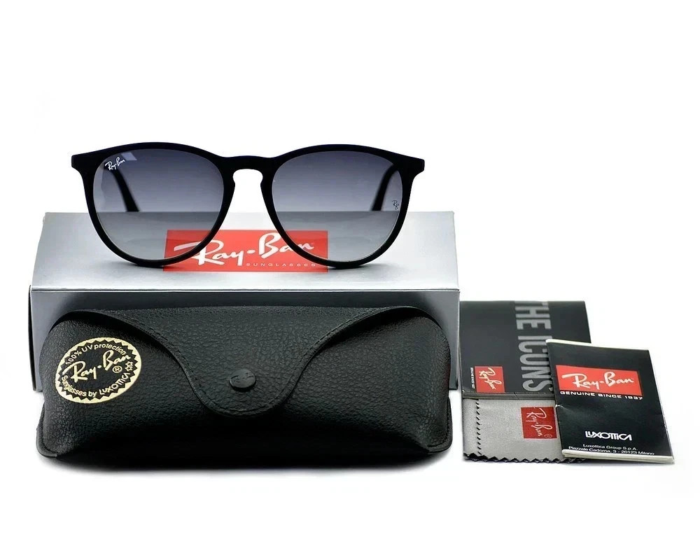Ray-Ban RB4171 Erika Grey Gradient Lens Matte Black Frame 54mm