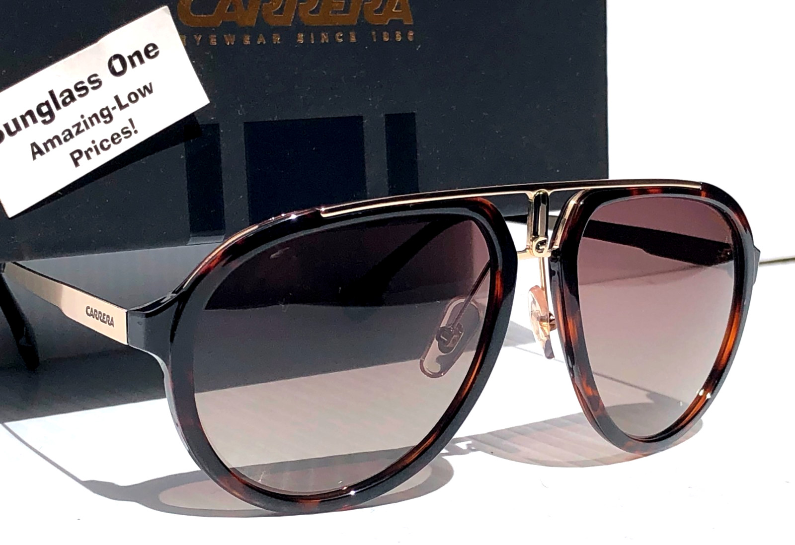CARRERA Havana Gold & Tortoise Frame Gradient Brown Sunglass CA1003/SSAM 02IK