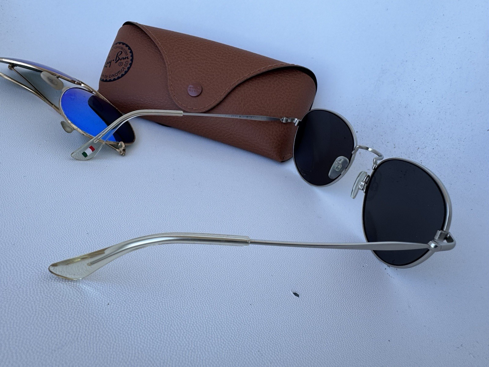 Ray Ban Aviator Blue Mirror RB3025 Standard 58 + Case + Bonus For Buy It Now
