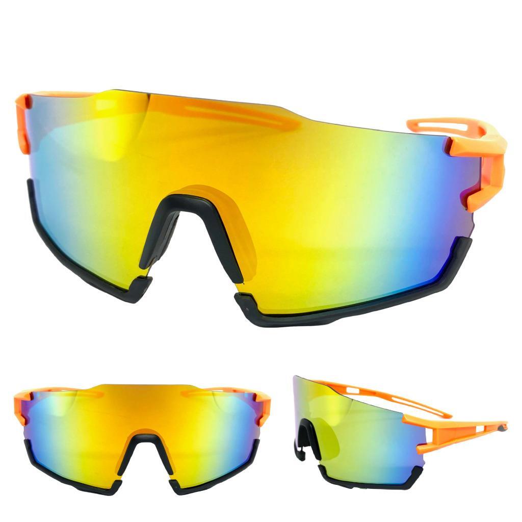 Oversized Sports Wrap Cycling Running SUN GLASSES Lightweight Flexible Frame C5