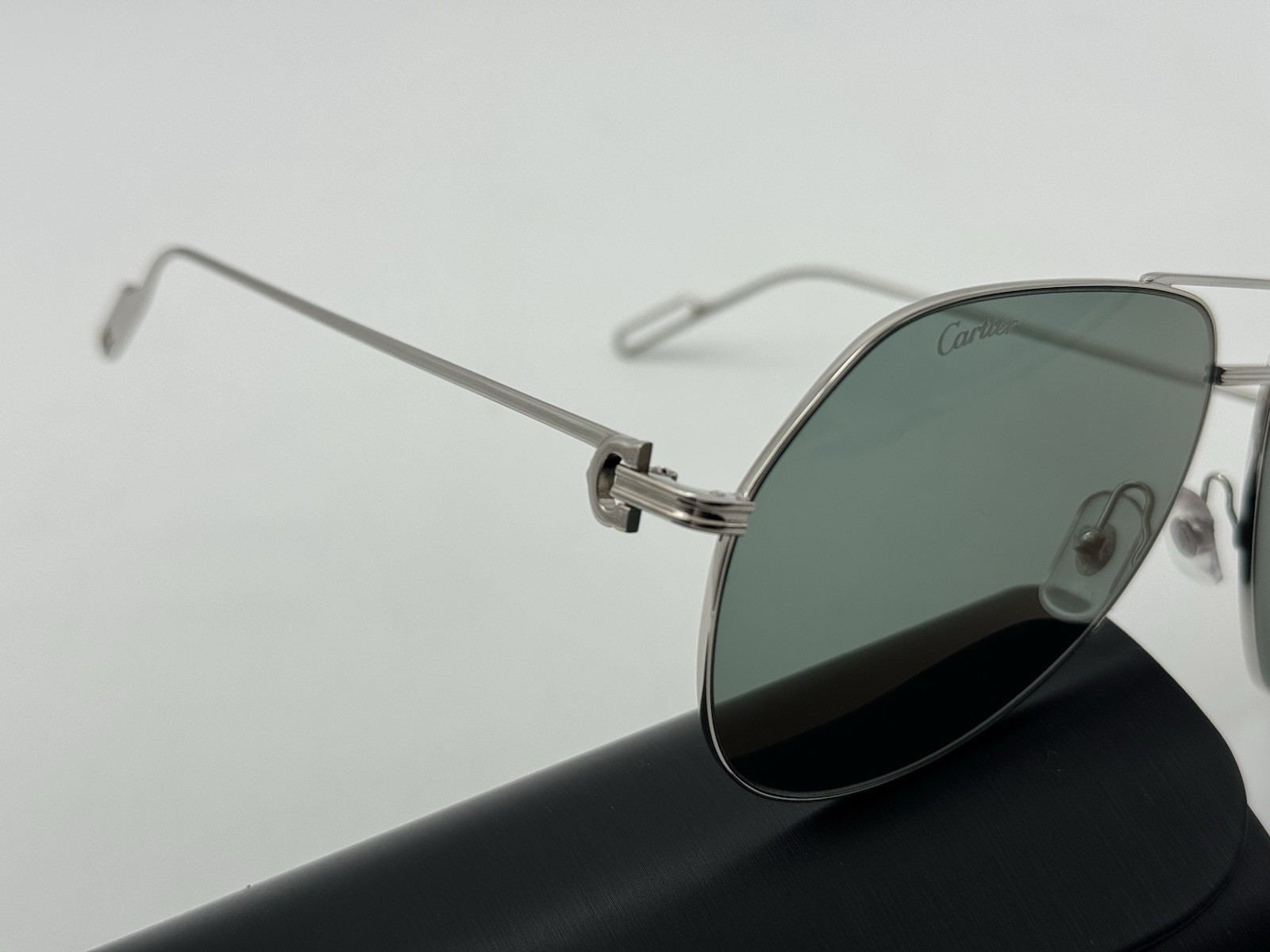 PREMIERE C DE CARTIER PILOT SHAPE SLVR SUNGLASSES CT0110S NEW 100% GENUINE $1425