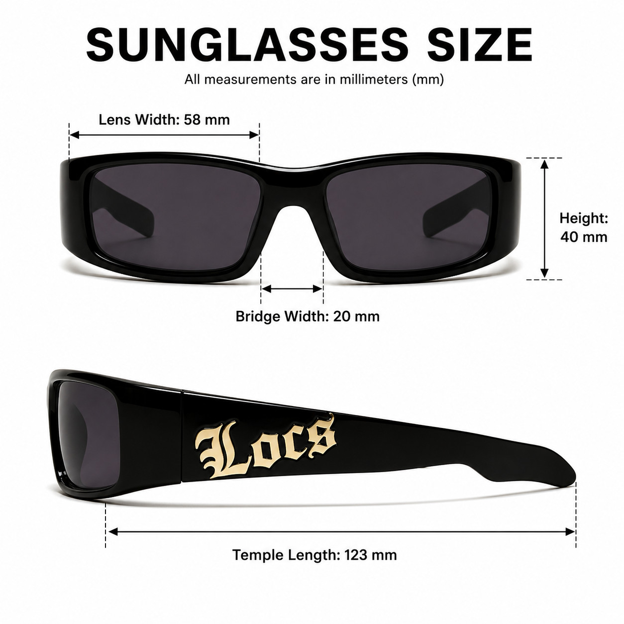 Locs Hardcore Gangster Sunglasses Classic Lowrider Biker Cholo Designer Eyewear
