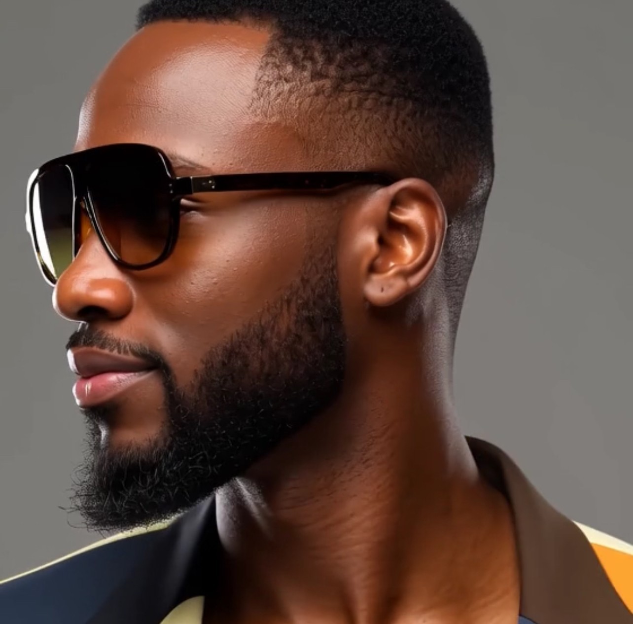 Men Guy Dude Square Sunglasses Shades 100% UV Protection Fashion Flat Black Lens