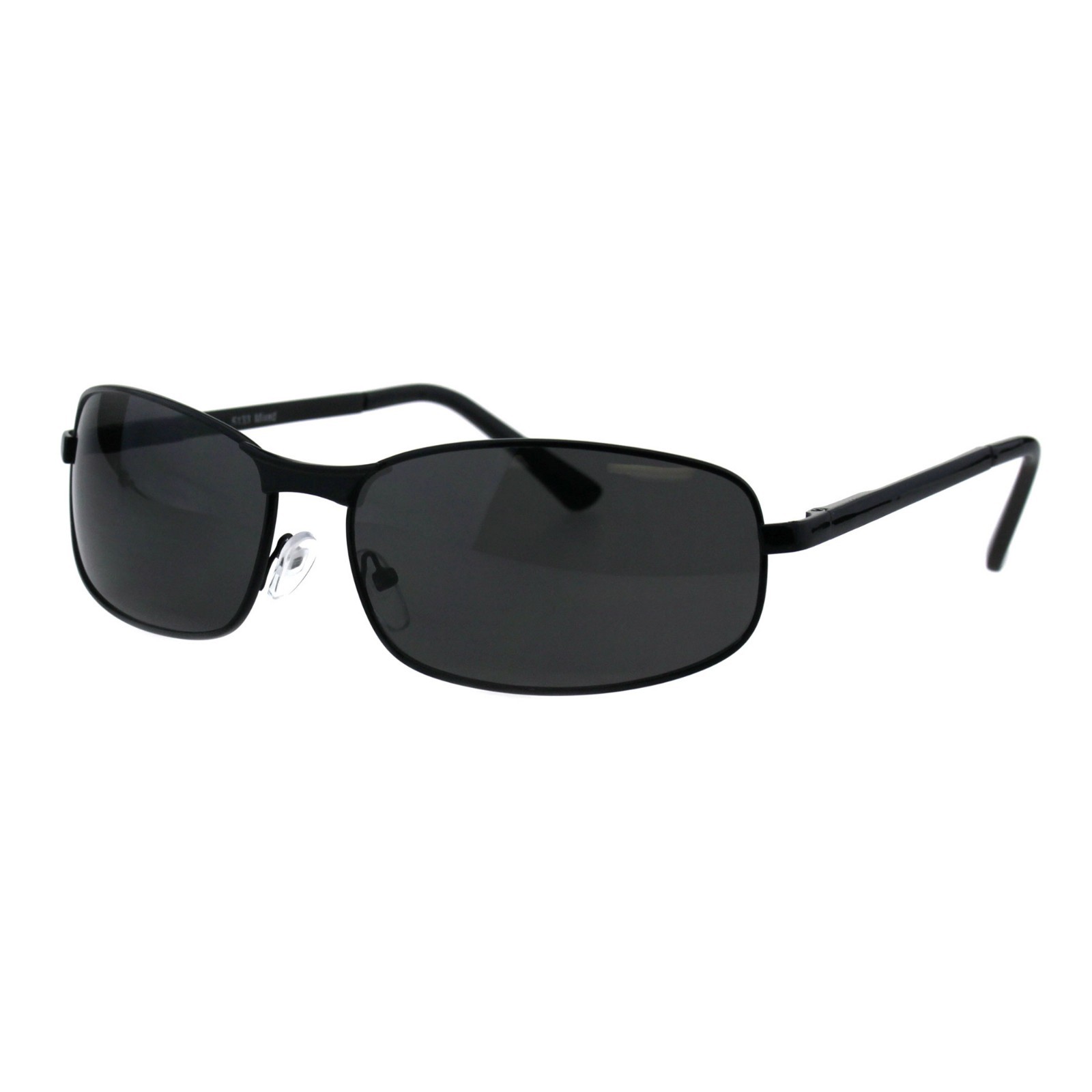 Mens Fashion Sunglasses Oval Rectangular Metal Frame Spring Hinge
