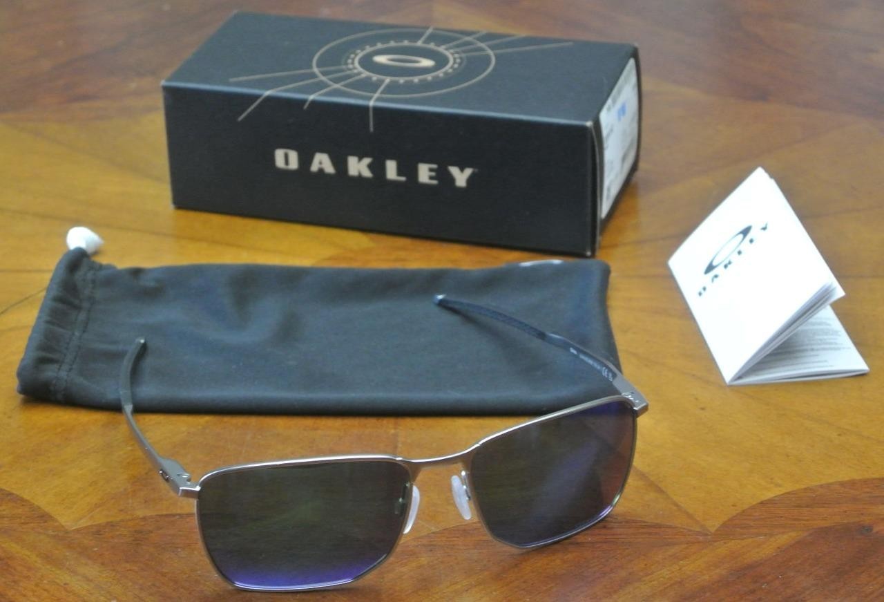AUTHENTIC Oakley EJECTOR Sunglass Prizm Sapphire Satin Chrome Frame OO4142-0458