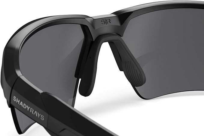 Sunglasses Talon Standard Fit Shady Rays Black Glacier Blue Mirror Lens