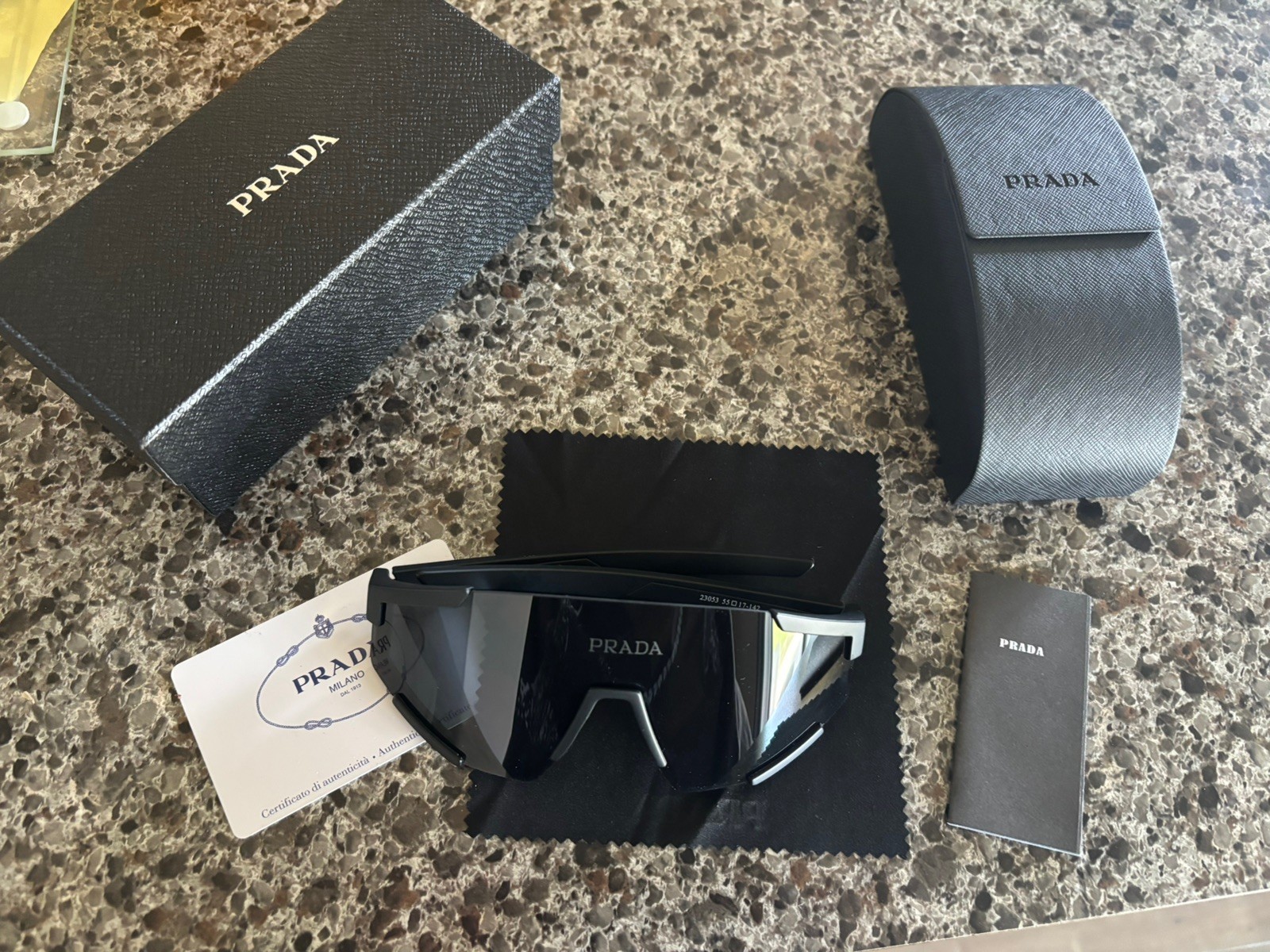 Prada Linea Rossa Rubber Black/Dark Grey Men’s Sunglasses